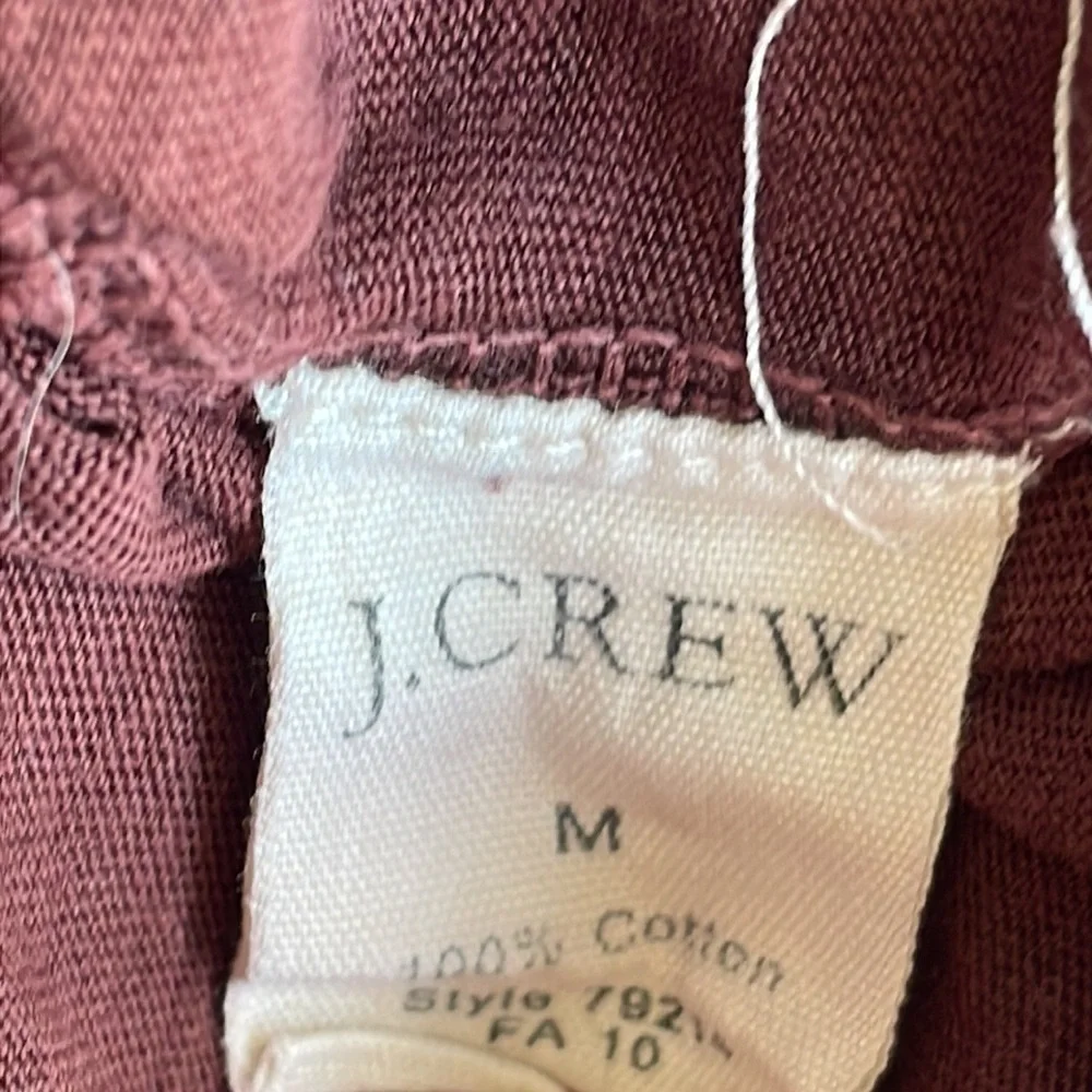 J.Crew Burgundy Broken In Tee
